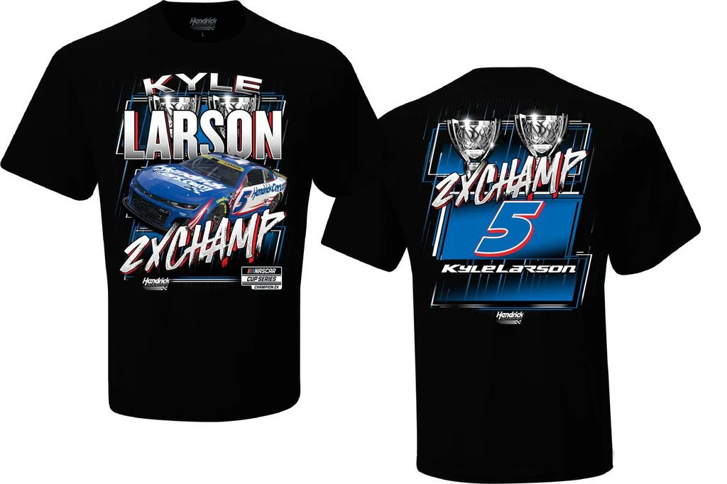 Kyle Larson 2025 Two-Time Champion Two-Sided T-Shirt