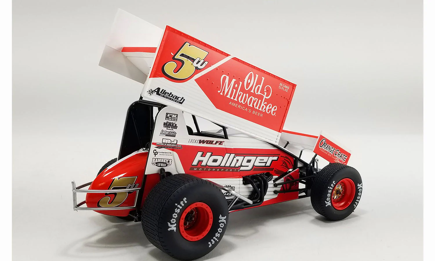 Lucas Wolfe 2024 Old Milwaukee Sprint Car 1:18 Diecast - Image 3