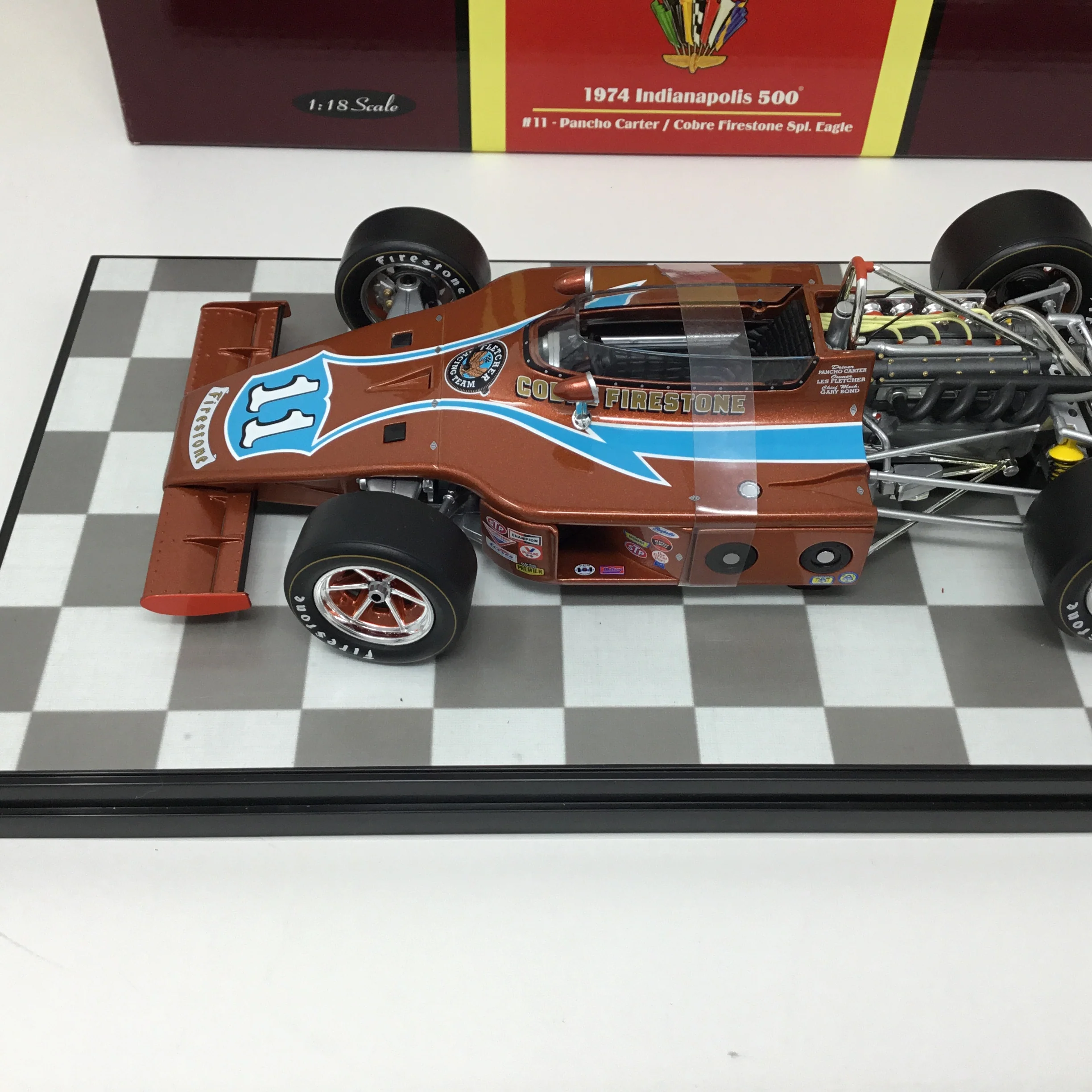 Pancho Carter 1974 Carousel 1 AAR Eagle Indianapolis 500 Cobre Firestone Spl. Eagle #4703 1:18 Diecast - Image 8