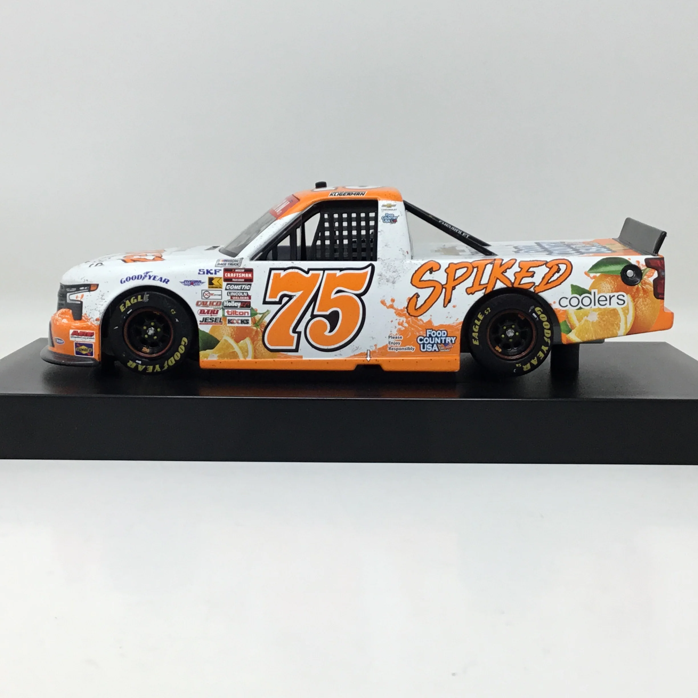 Parker Kligerman 2025 Spiked Coolers Daytona Raced Version 1:24 Autographed Diecast - Image 2