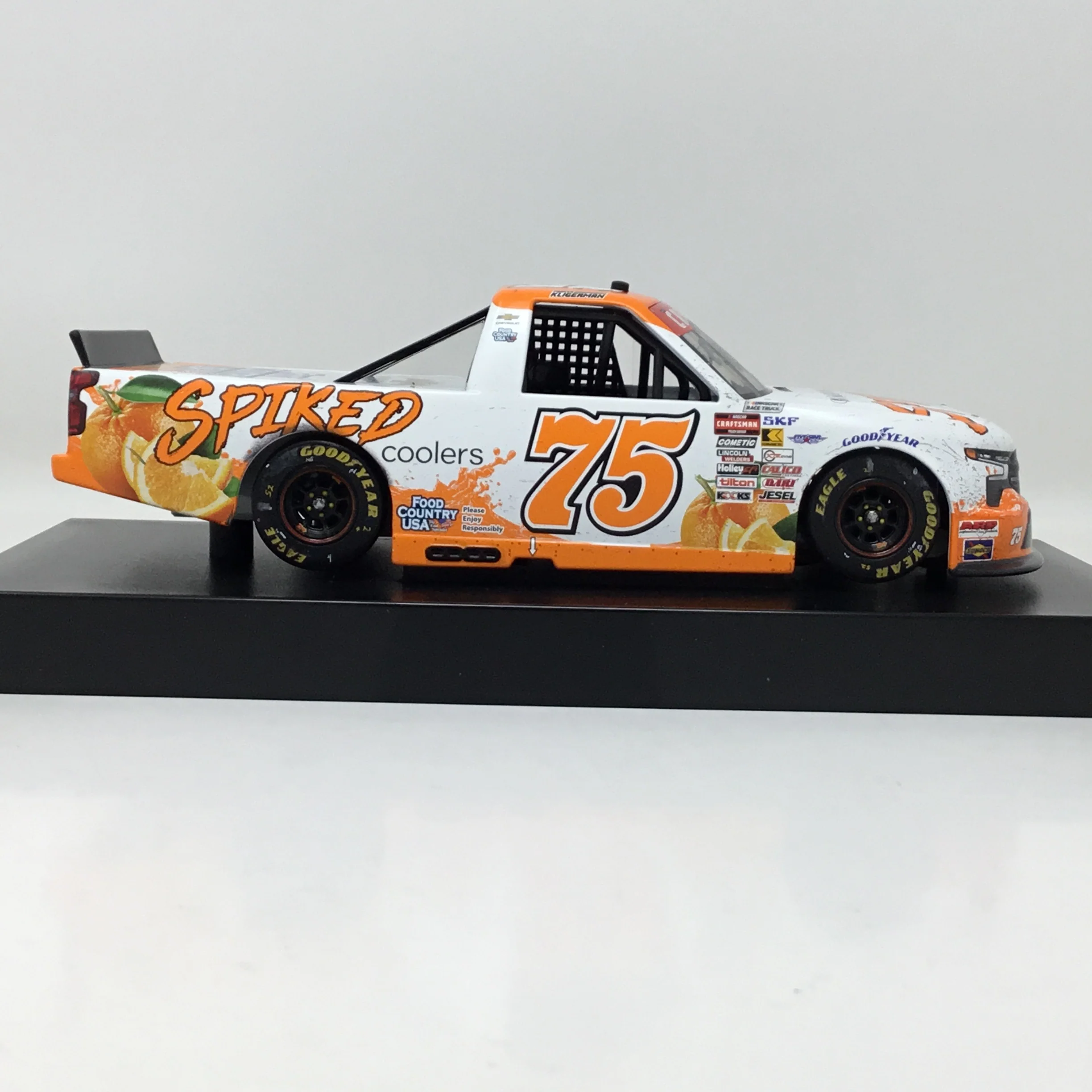 Parker Kligerman 2025 Spiked Coolers Daytona Raced Version 1:24 Autographed Diecast - Image 4