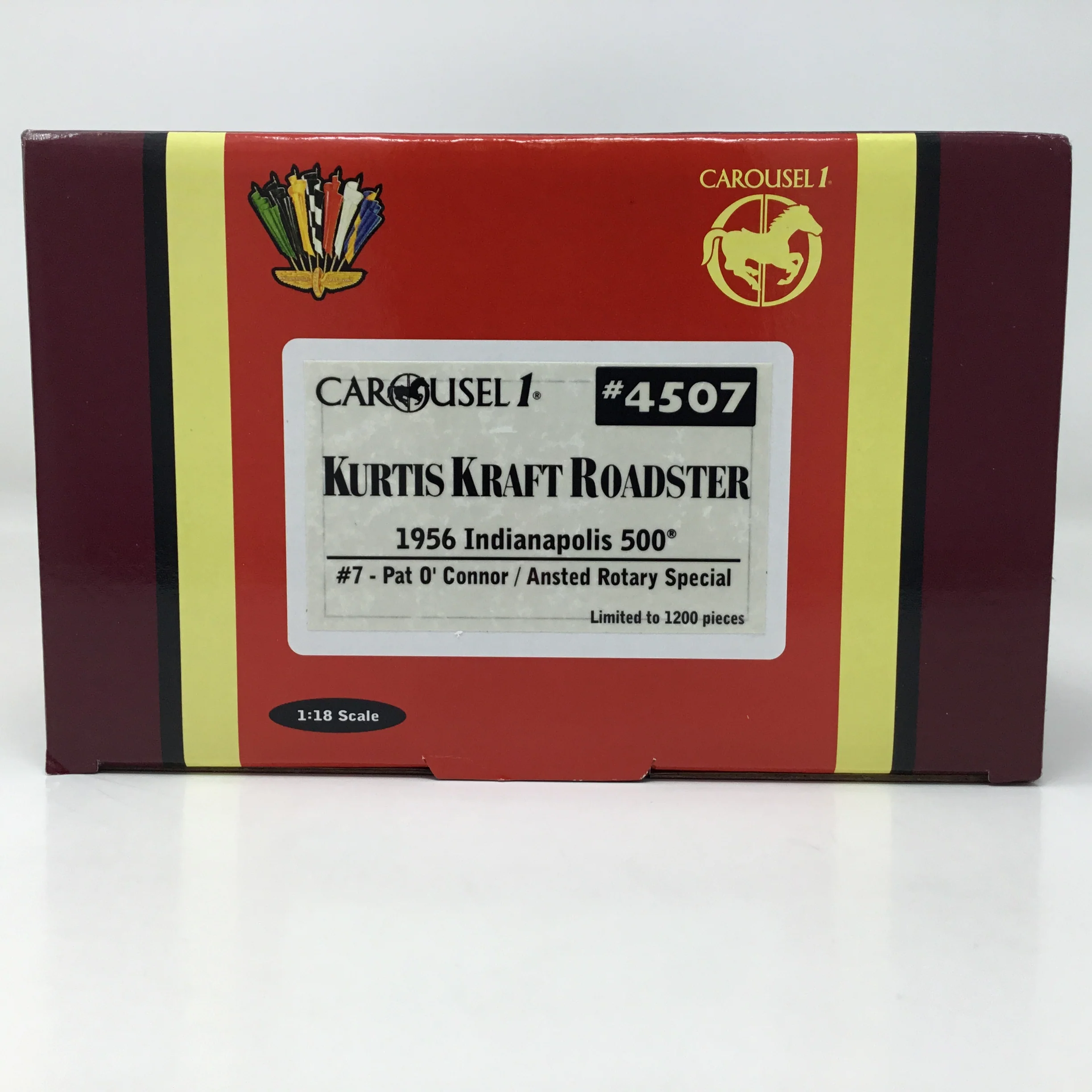 Pat O'Connor 1956 Carousel 1 Ansted Rotary Special Kurtis Kraft Roadster 1:18 Diecast #4507 - Image 6