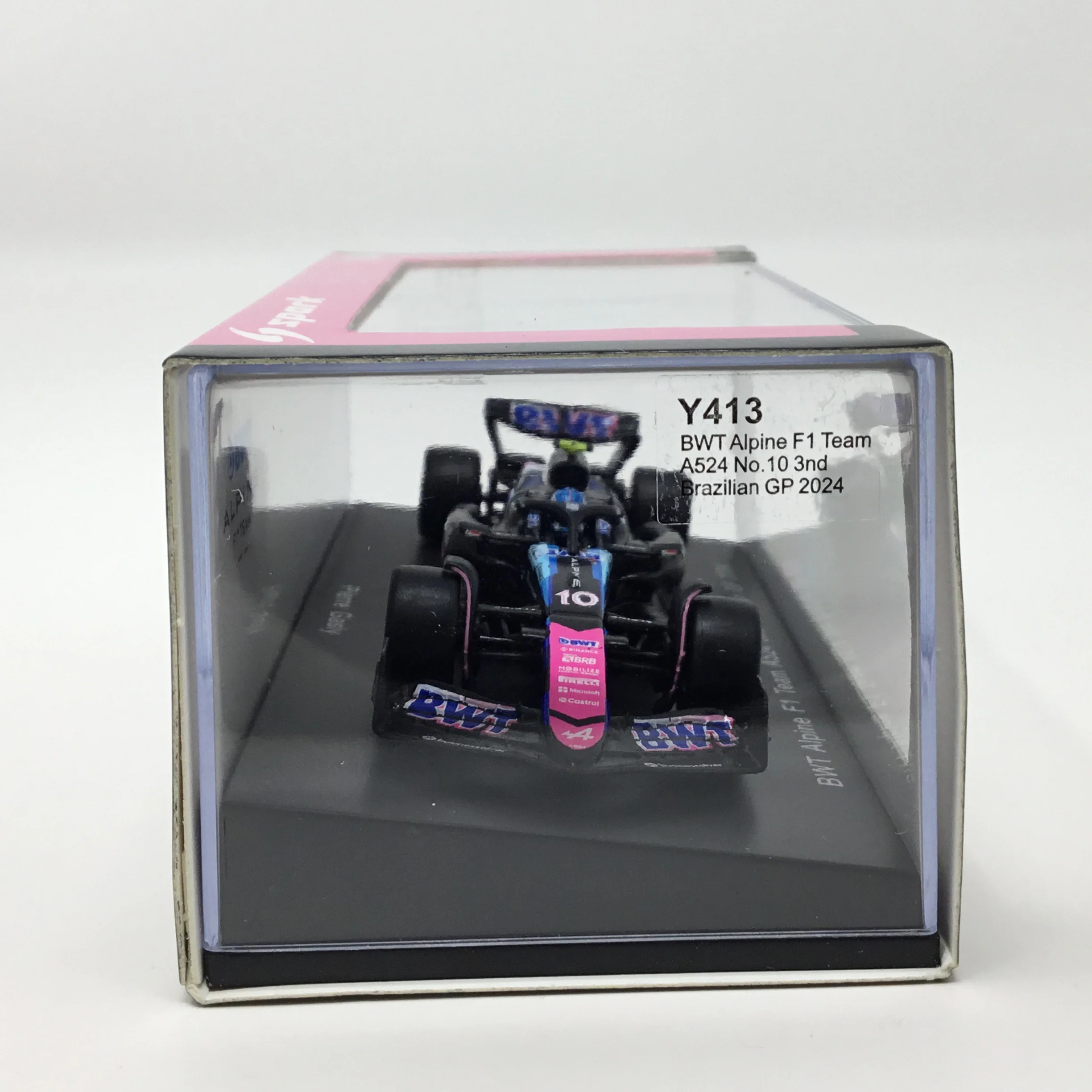 Pierre Gasly 2024 BWT Alpine Brazilian GP Spark F1 1:64 Diecast - Image 2