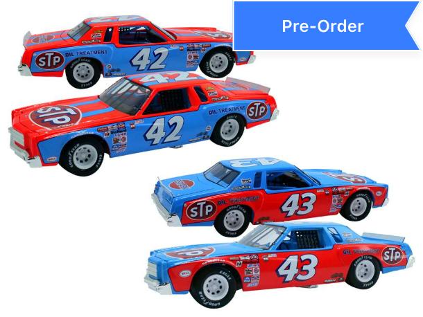 Richard Petty & Kyle Petty 1981 "The Swap at Riverside" STP Monte Carlo 1:64 Diecast 2 Car Set *PREORDER*
