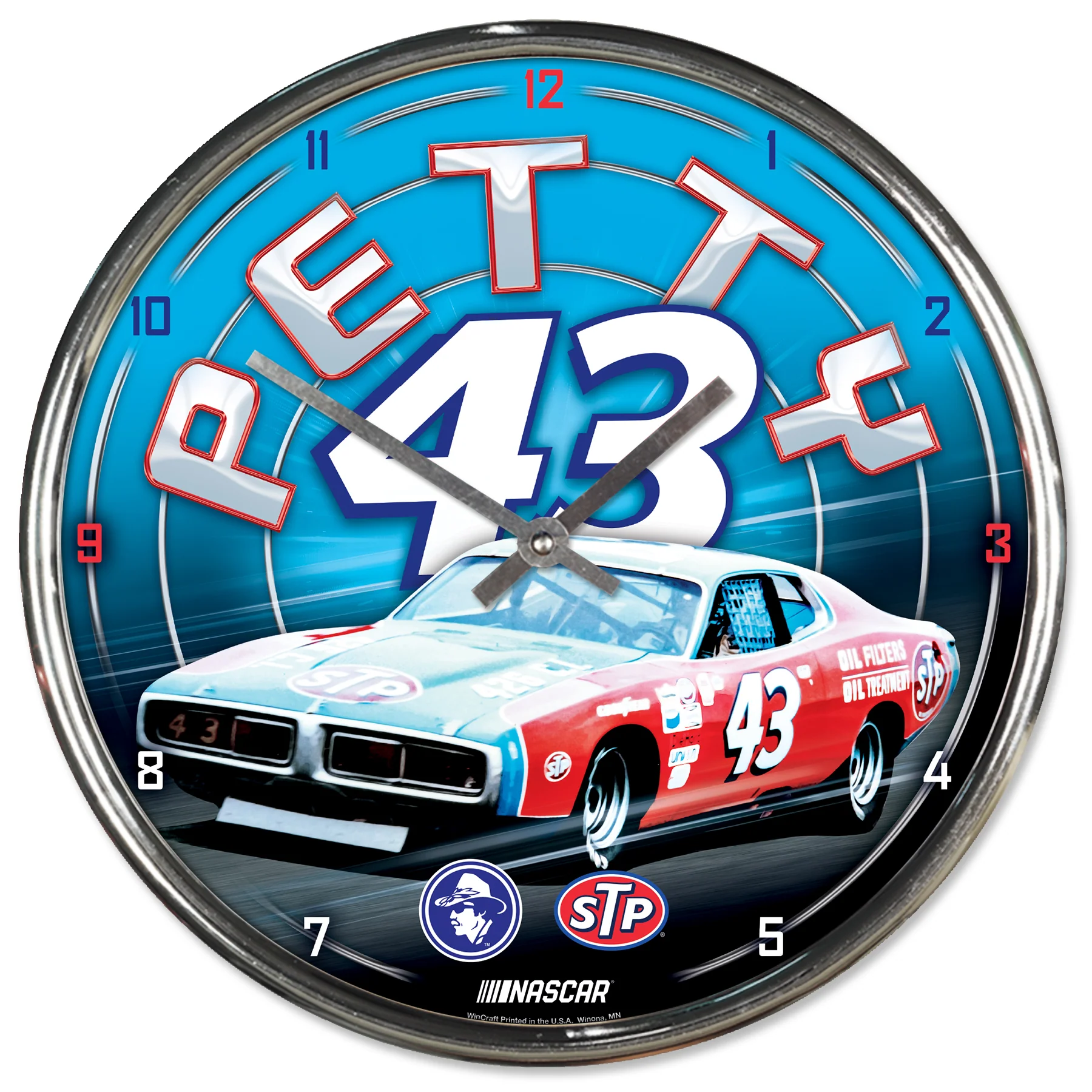 Richard Petty STP Chrome Horn Wall Clock *PREORDER*