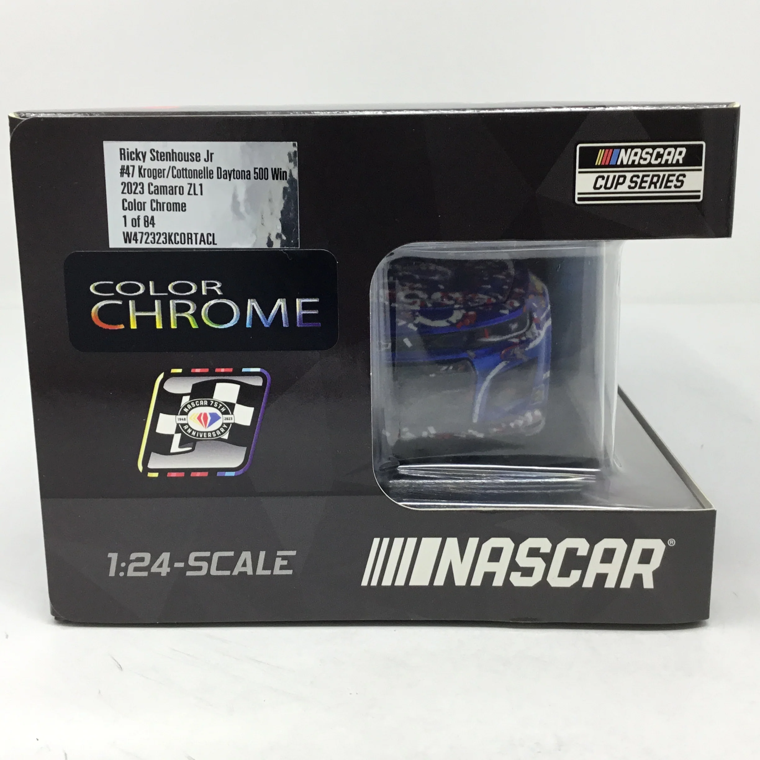 Ricky Stenhouse Jr. 2023 Kroger/Cottonelle Daytona 500 Win 1:24 Color Chrome Diecast - Image 6