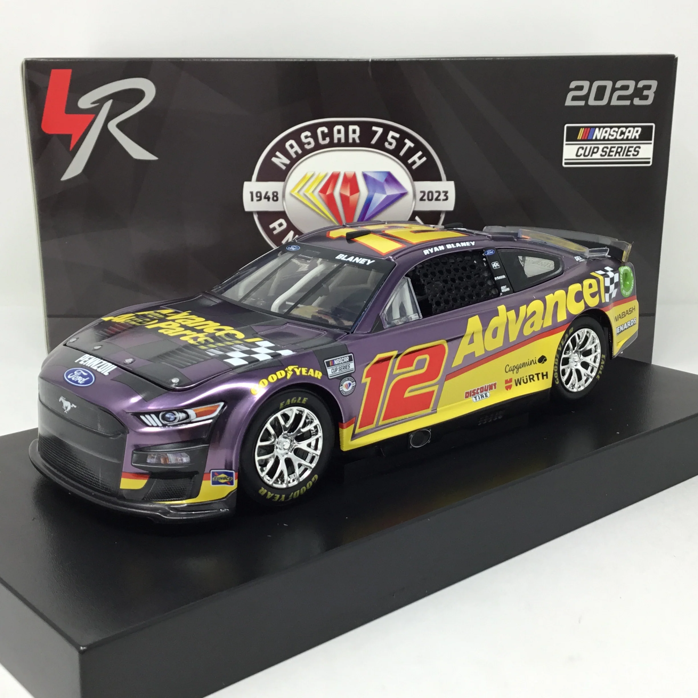 Ryan Blaney 2023 Advance Auto Parts 1:24 Color Chrome Diecast