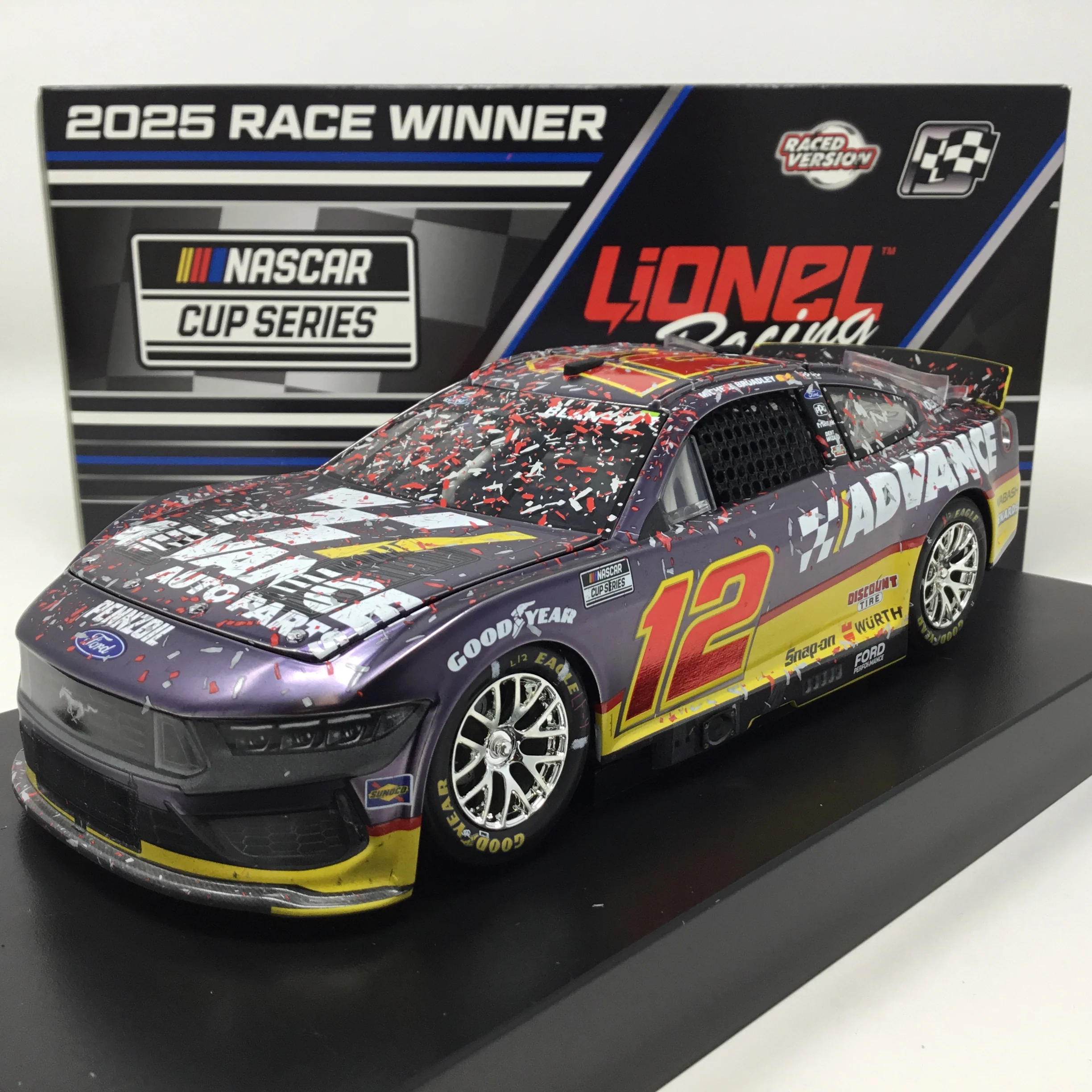 Ryan Blaney 2025 Advance Auto Parts Daytona Race Win Foil Number Color Chrome 1:24 Diecast