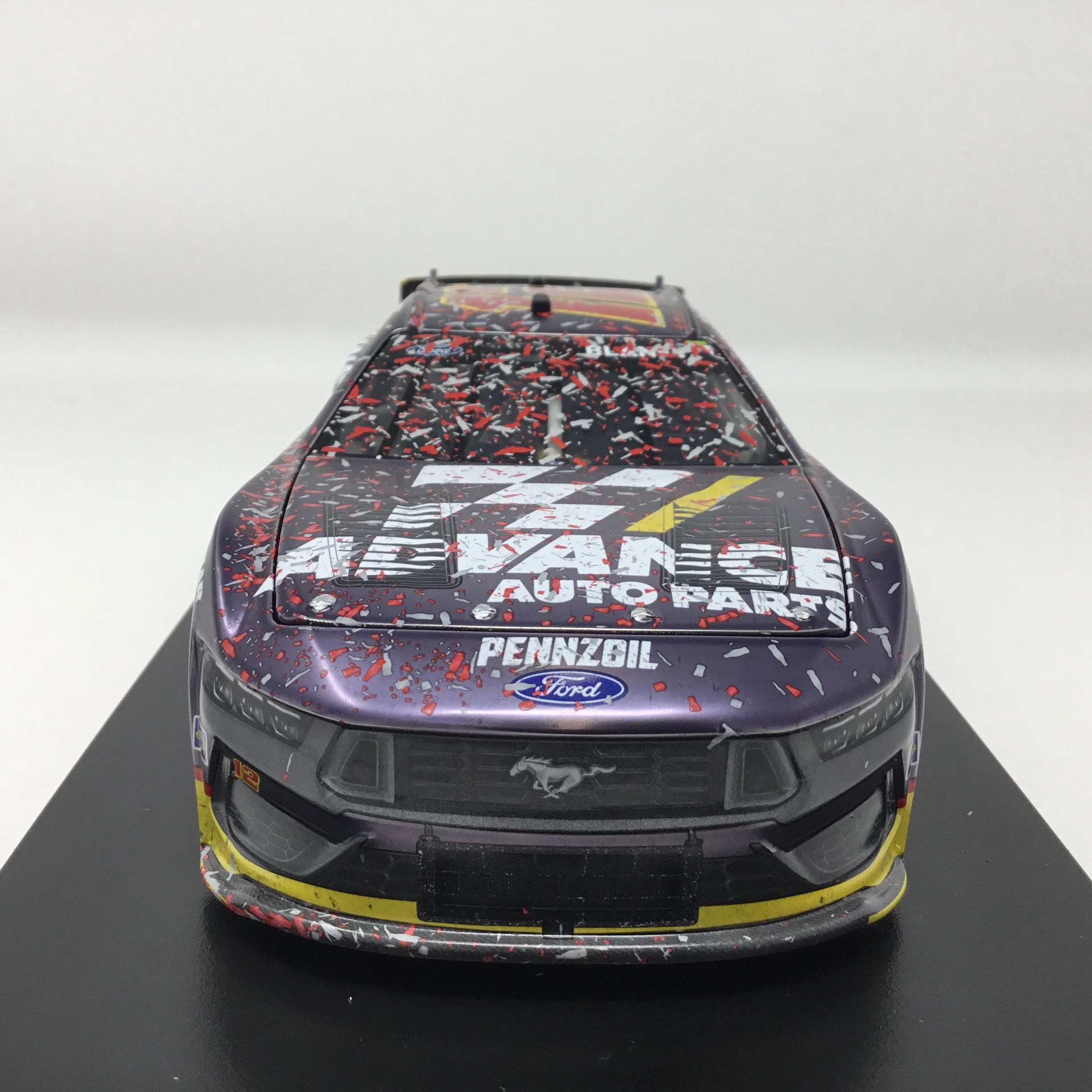 Ryan Blaney 2025 Advance Auto Parts Daytona Race Win Foil Number Color Chrome 1:24 Diecast - Image 3