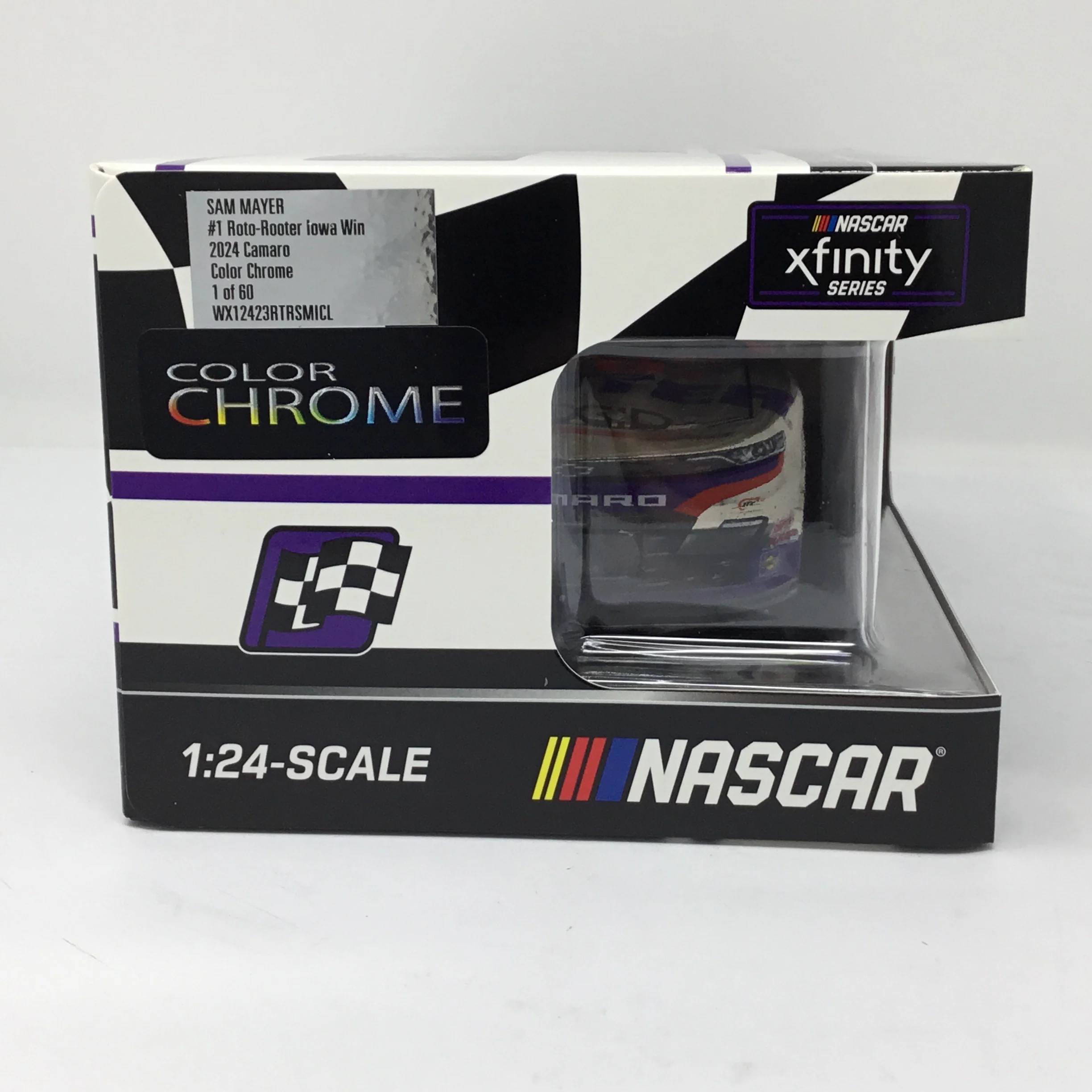 Sam Mayer 2024 Roto-Rooter Iowa Race Win 1:24 Color Chrome Diecast - Image 6