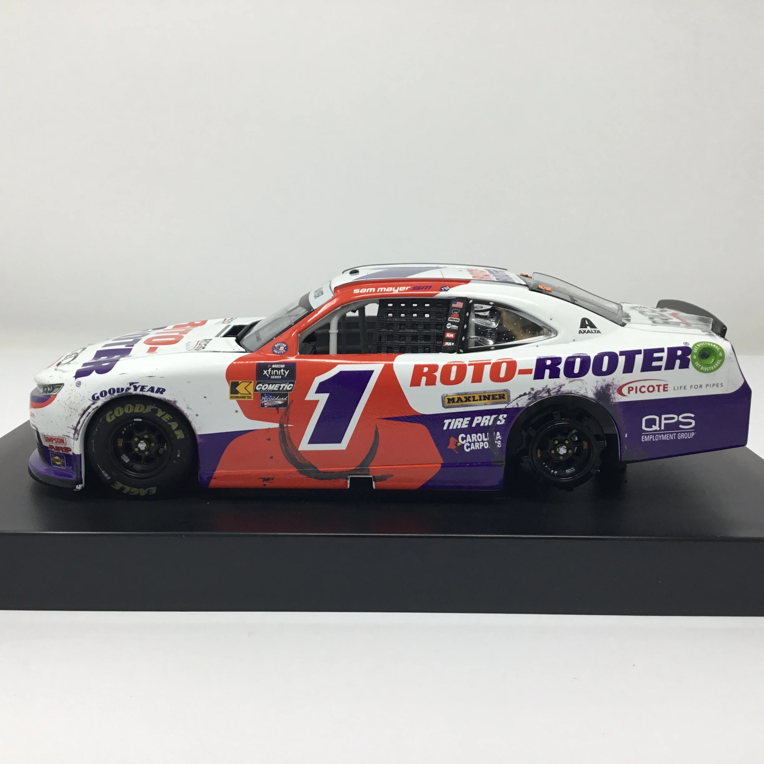Sam Mayer 2024 Roto-Rooter Iowa Race Win Autographed 1:24 Diecast - Image 2