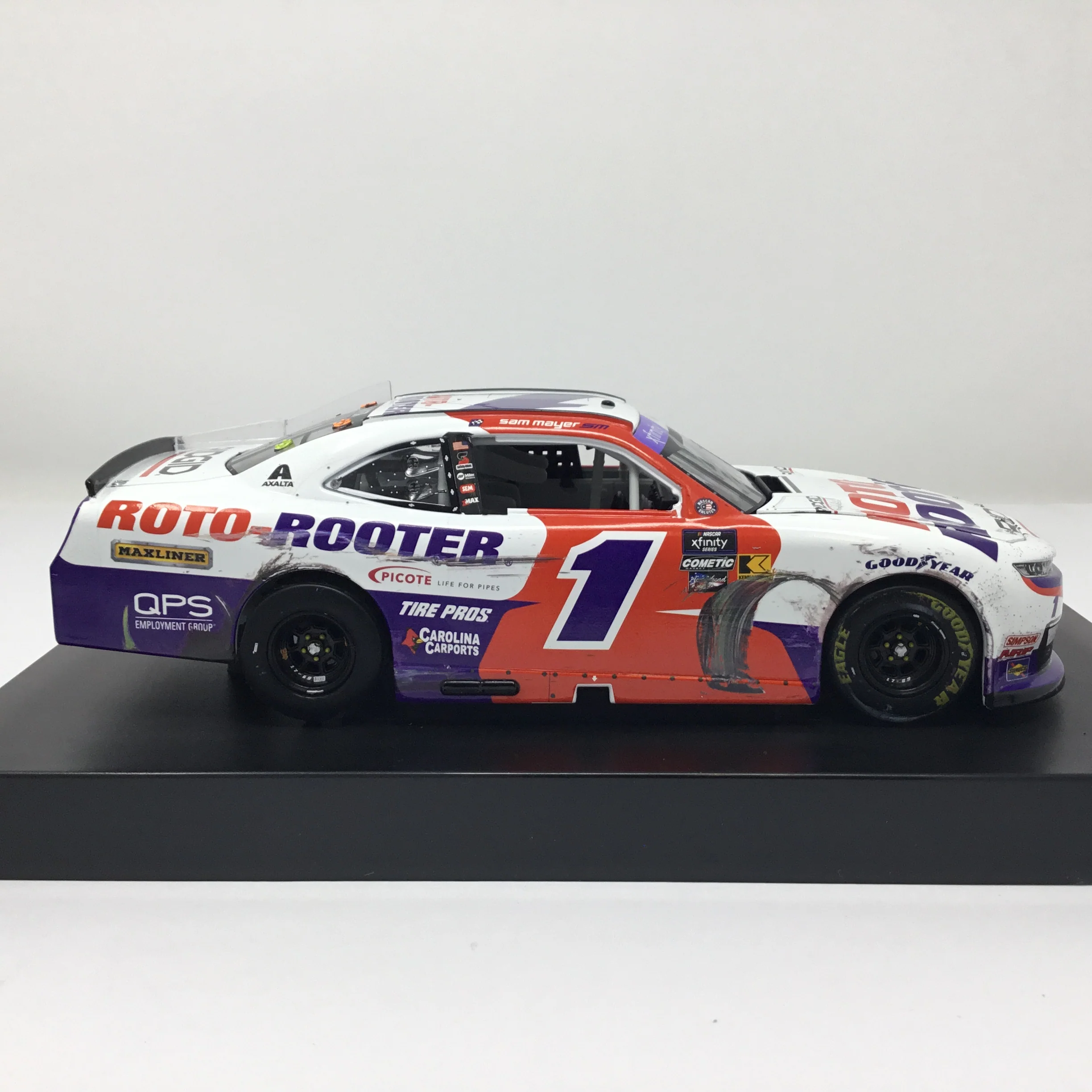 Sam Mayer 2024 Roto-Rooter Iowa Race Win Autographed 1:24 Diecast - Image 4