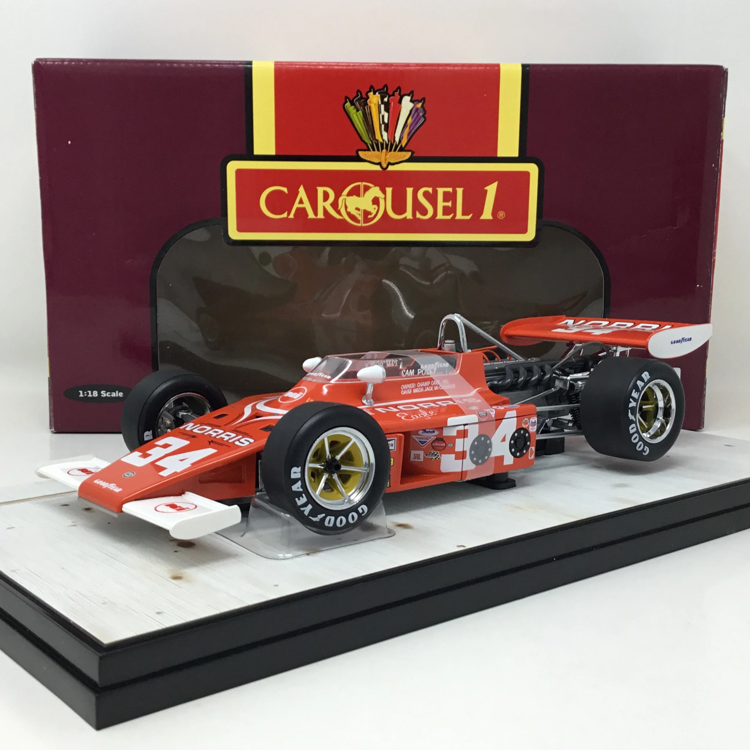 Sam Posey 1972 Carousel 1 AAR Eagle Indianapolis 500 Norris Eagle #4710 1:18 Diecast