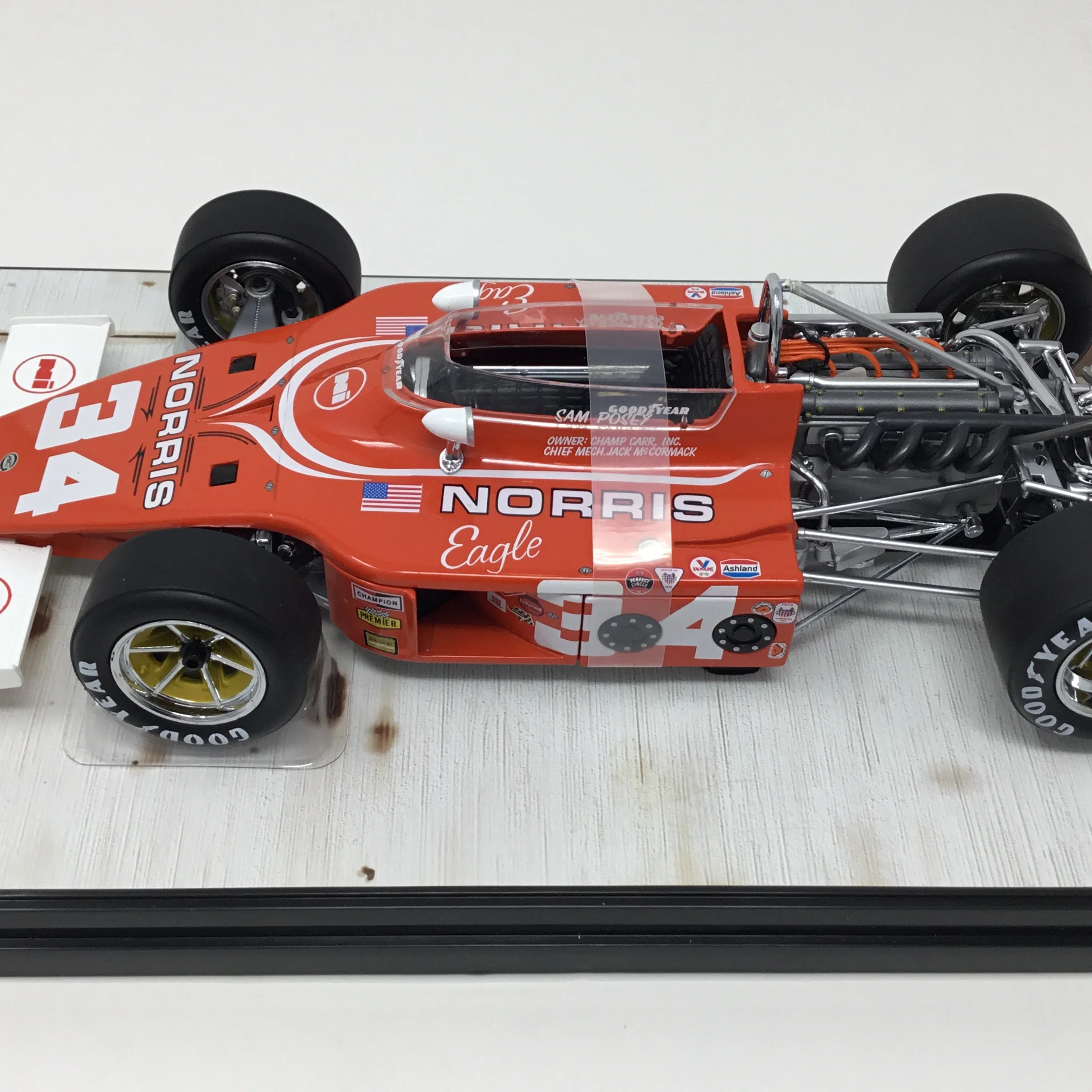 Sam Posey 1972 Carousel 1 AAR Eagle Indianapolis 500 Norris Eagle #4710 1:18 Diecast - Image 7