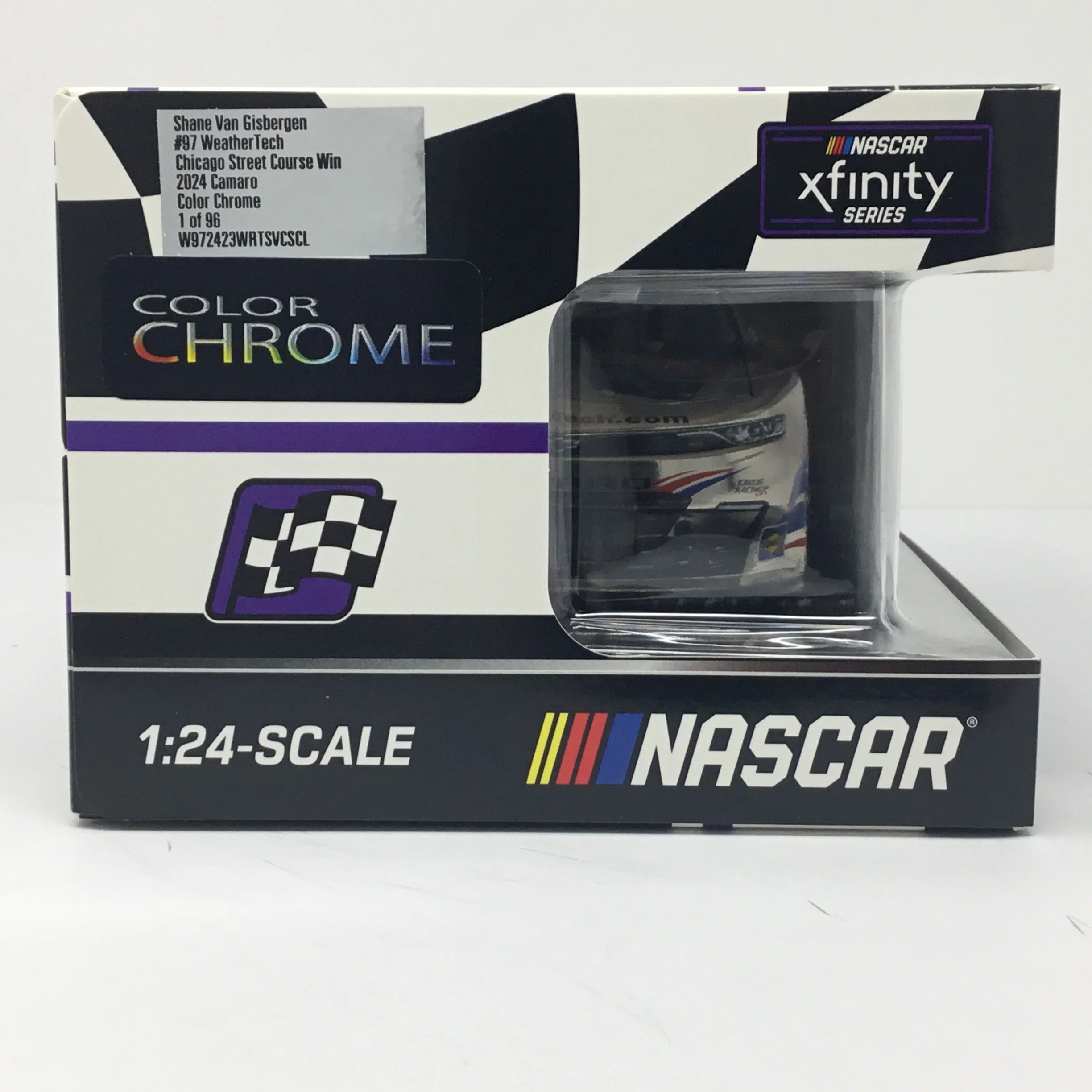 Shane Van Gisbergen 2024 WeatherTech Chicago Street Course Race Win Foil Number 1:24 Color Chrome Diecast - Image 6