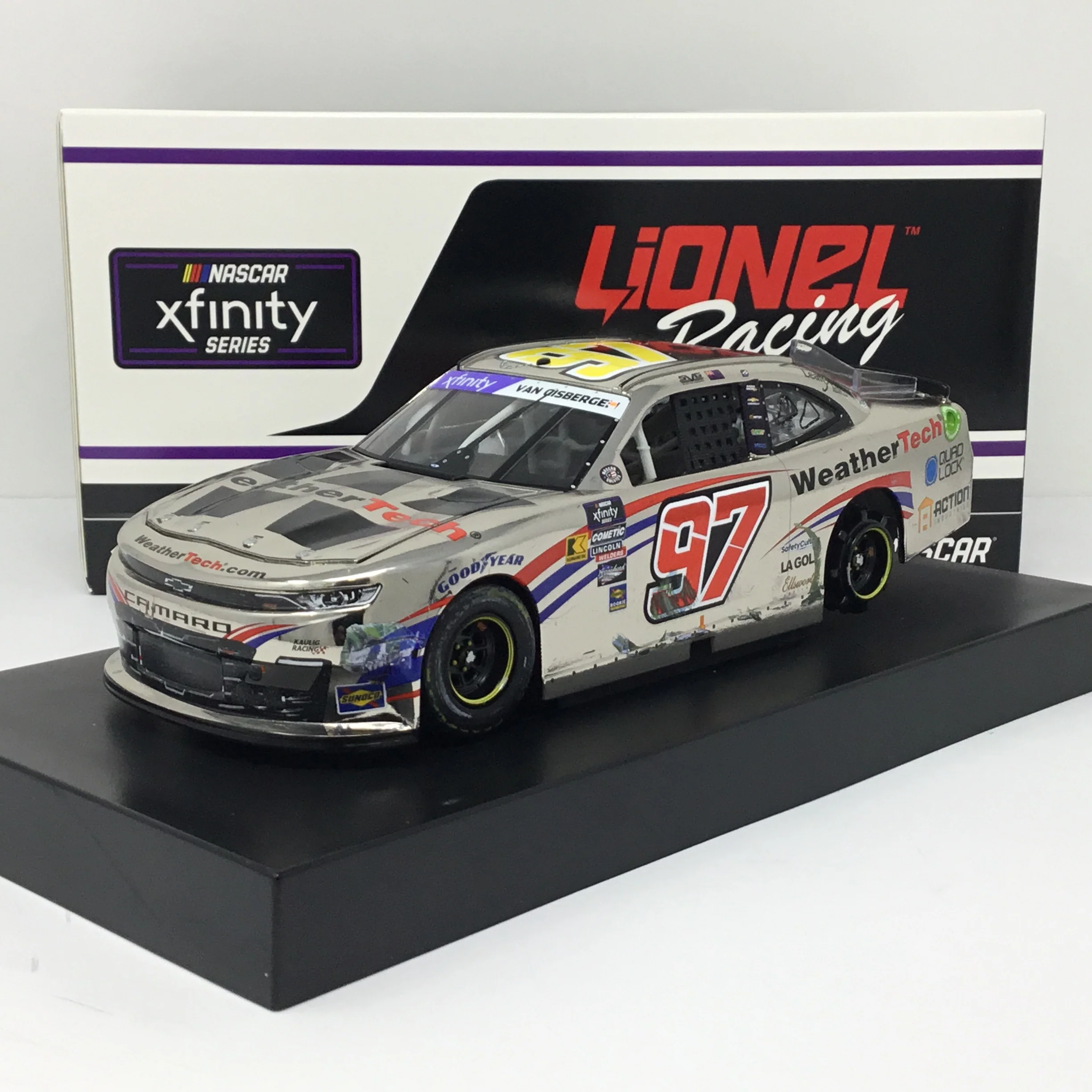 Shane van Gisbergen 2024 WeatherTech Sonoma Race Win Foil Number 1:24 Color Chrome Diecast