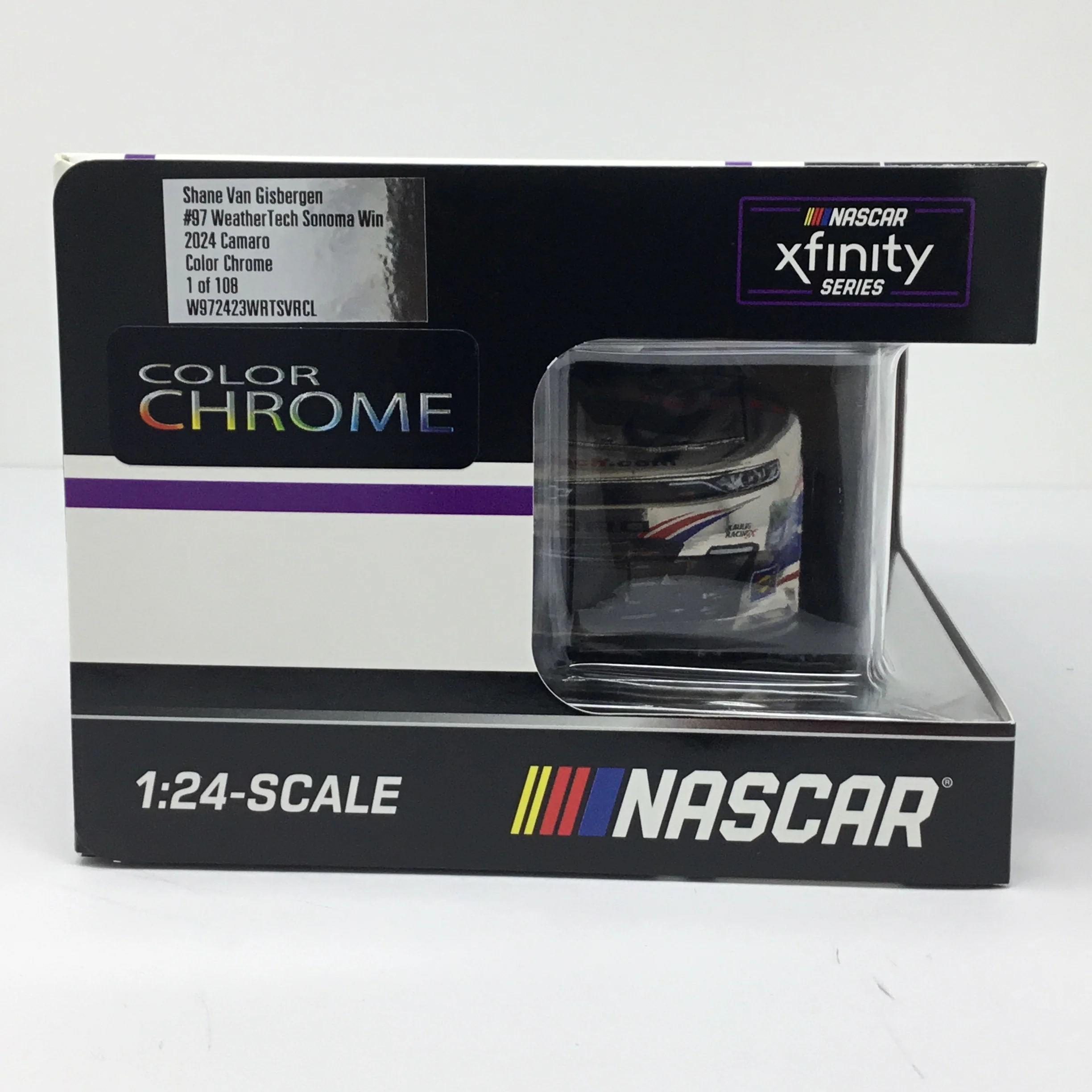 Shane van Gisbergen 2024 WeatherTech Sonoma Race Win Foil Number 1:24 Color Chrome Diecast - Image 6