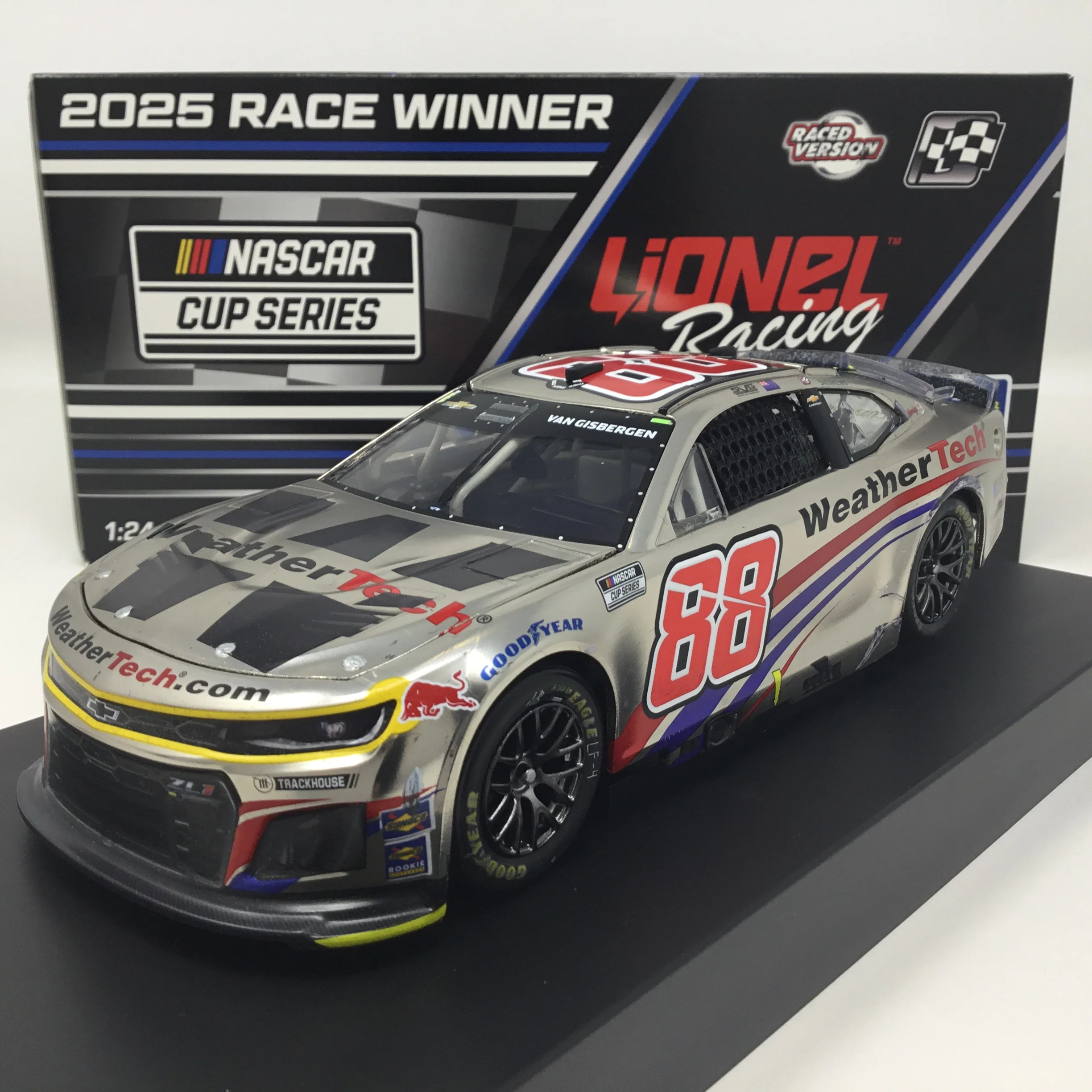 Shane Van Gisbergen 2025 Weathertech Chicago Race Win Foil Number Color Chrome 1:24 Diecast