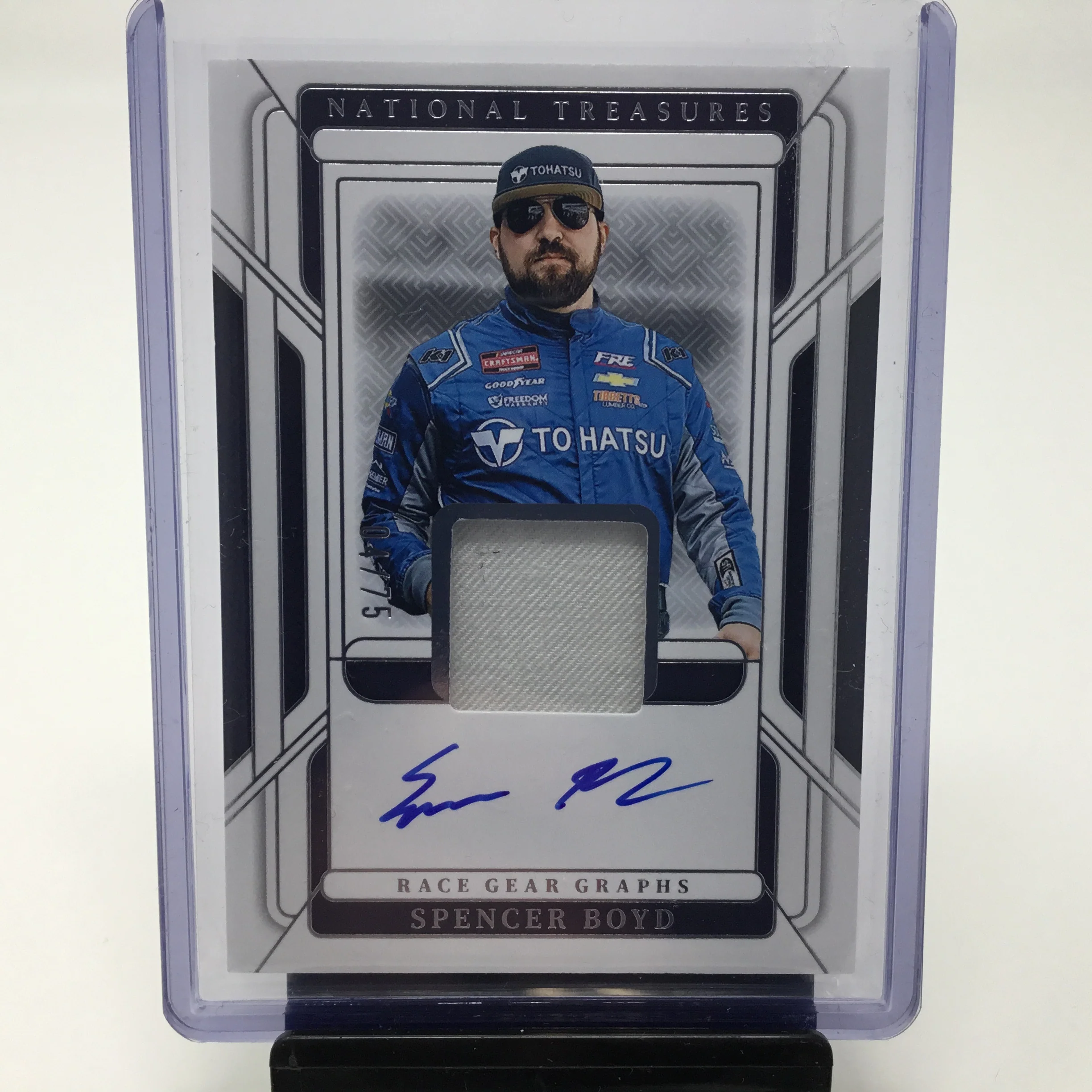 Spencer Boyd 2025 National Treasures Race Gear Graphs Autographed Card