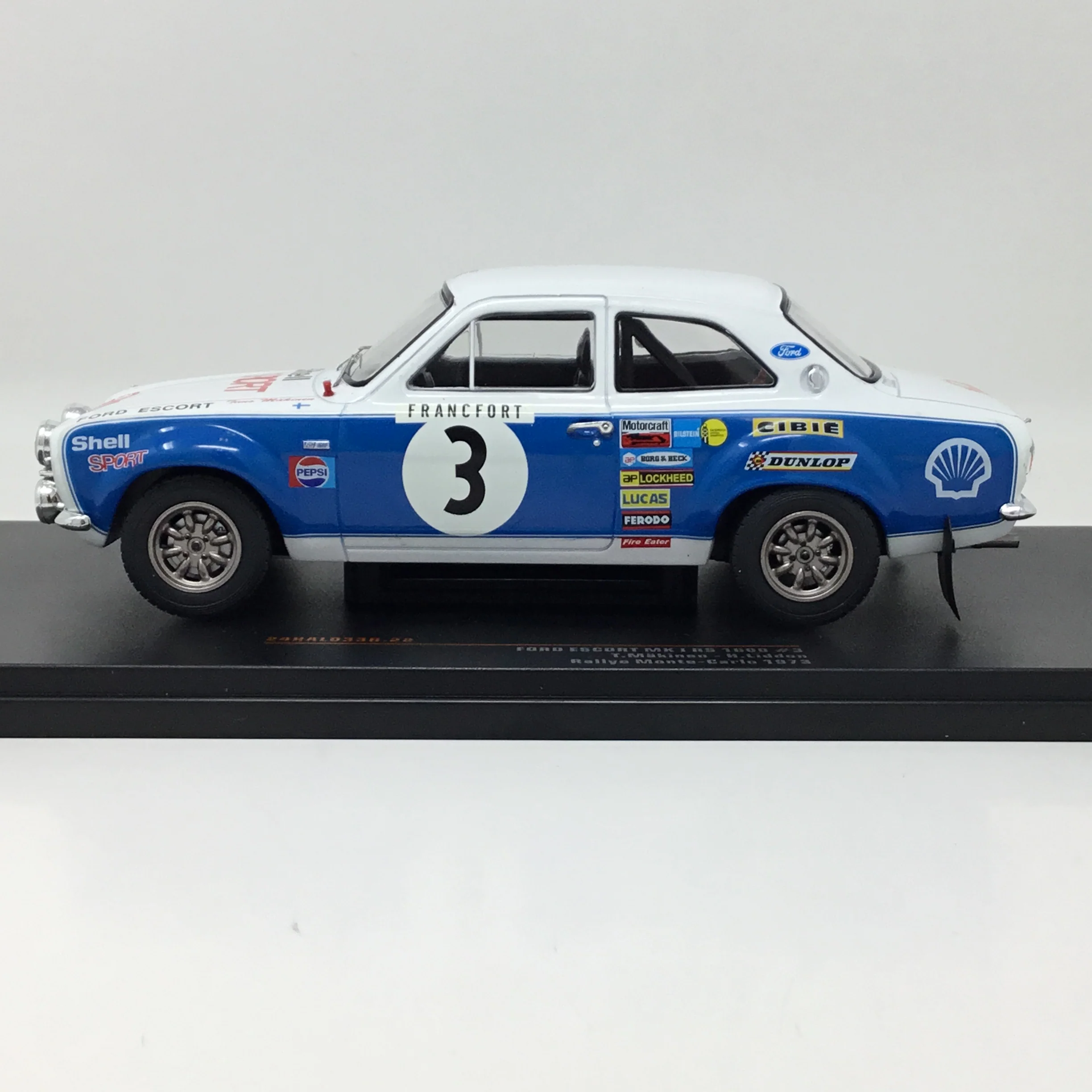 T. Makinen - H. Liddon 1973 Ford Escort MK I RS 1600 #3 Ralleye Monte-Carlo 1:24 Diecast - Image 2