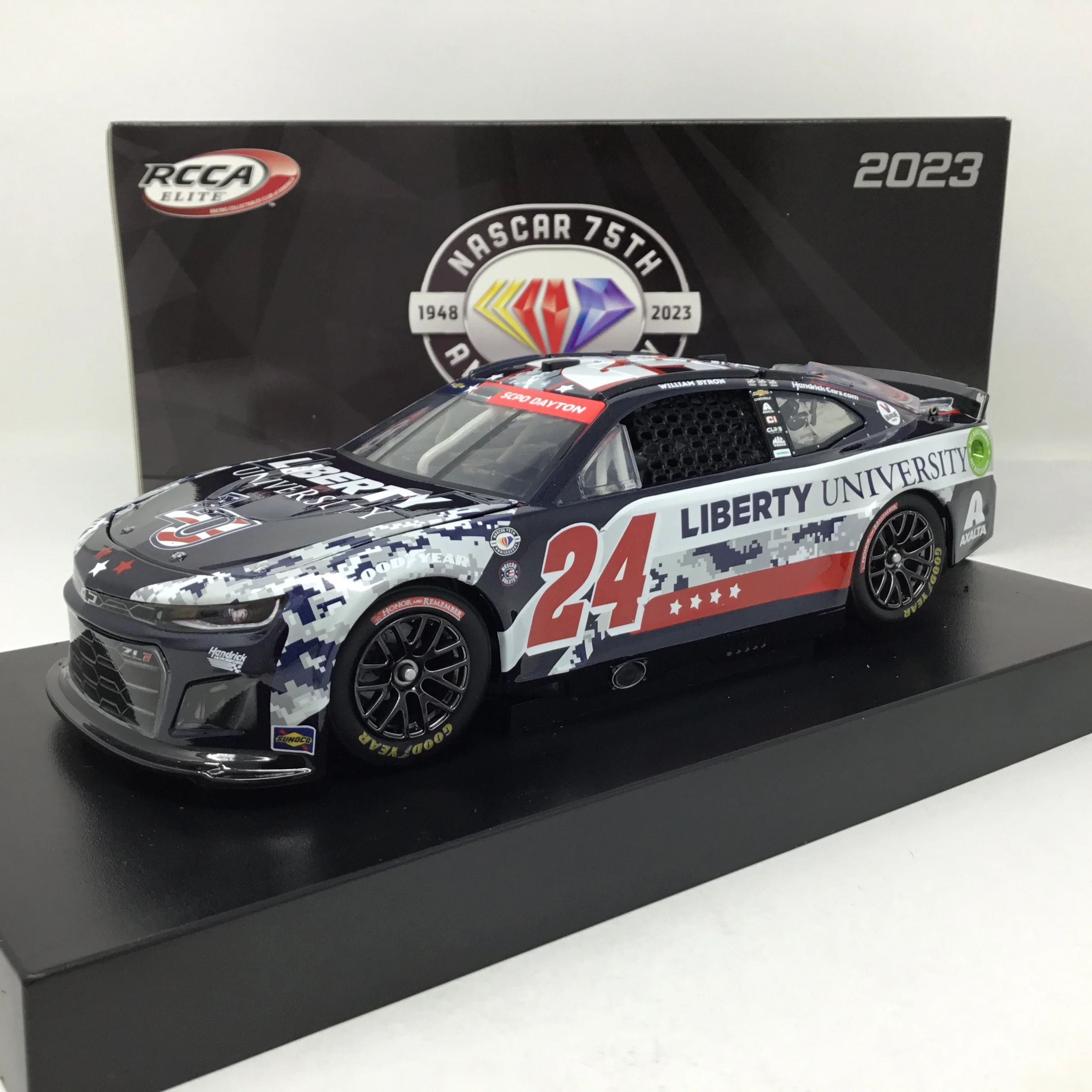 William Byron 2023 Liberty University Patriotic Elite 1:24 Diecast