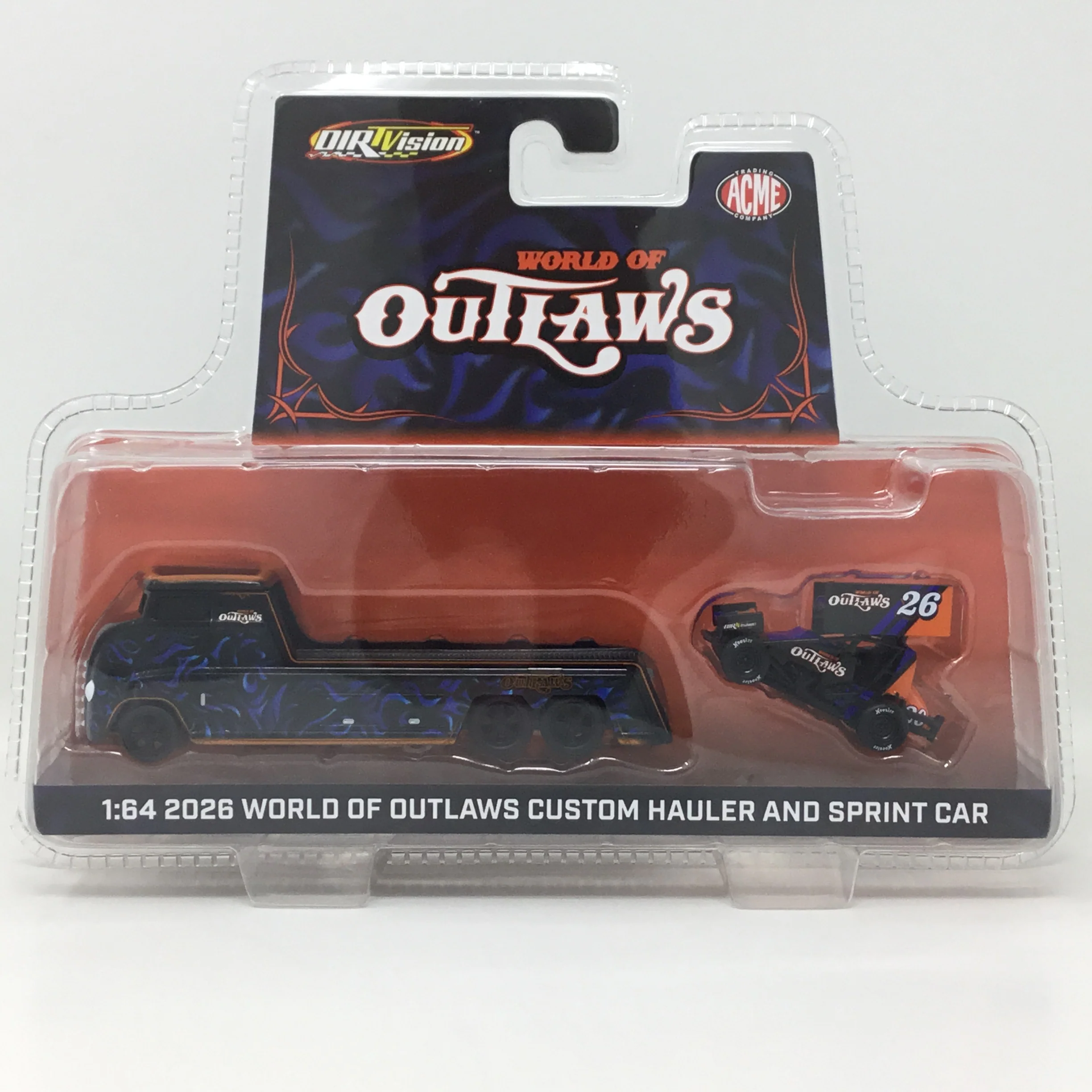 World of Outlaws 2026 Custom Hauler and Sprint Car 1:64 Diecast